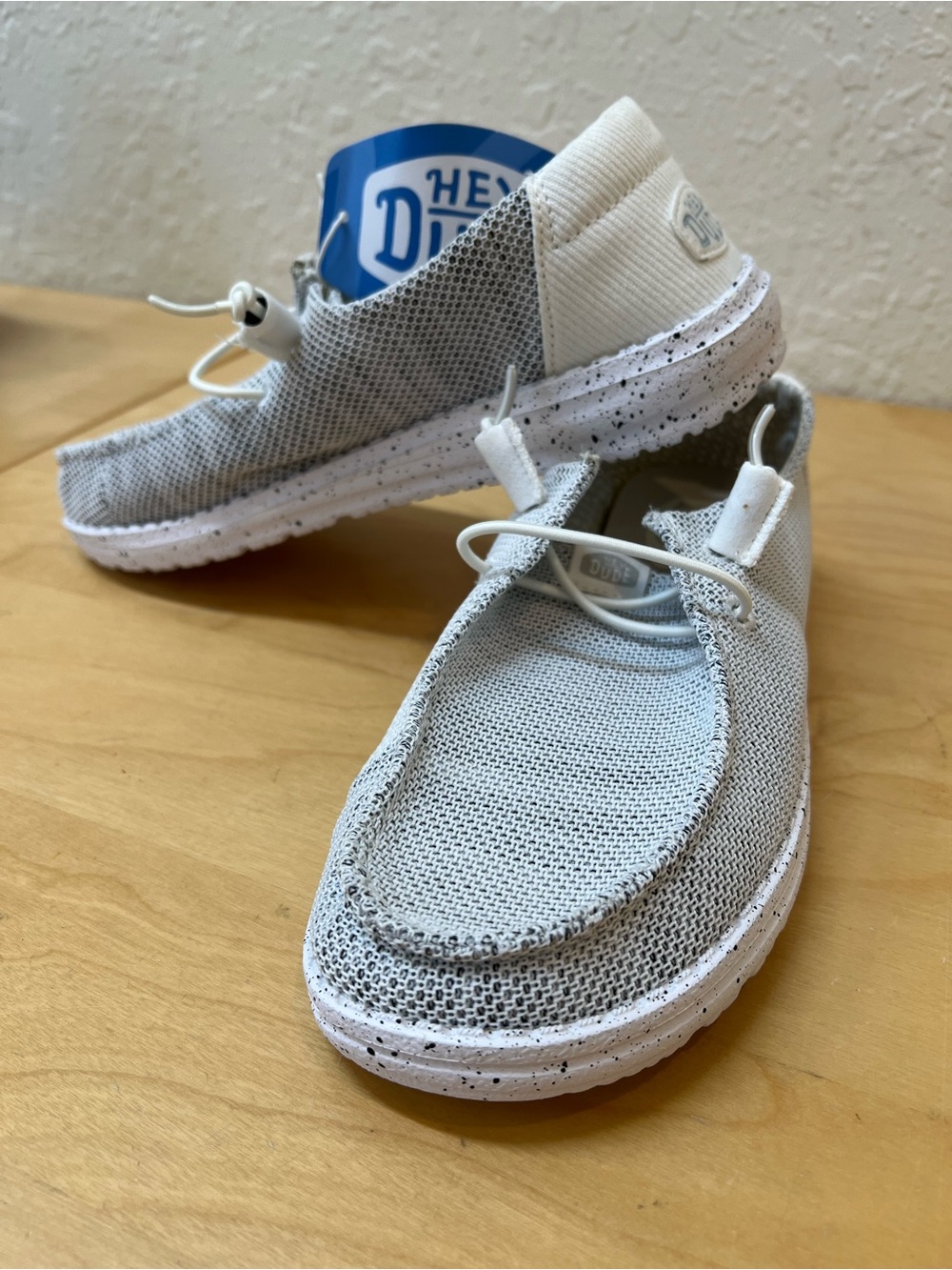 Hey Dude Wendy Stretch Sox Slip-On Shoes in Light Gray size 7